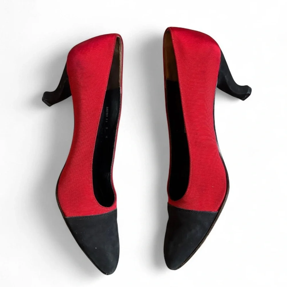Vintage Karl Lagerfeld luxury line funky heels - Picture 3 of 6